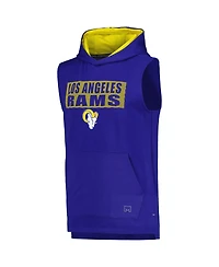 Men's Msx by Michael Strahan Royal Los Angeles Rams Marathon Sleeveless Pullover Hoodie