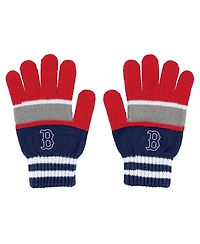 Women's Wear by Erin Andrews Boston Red Sox Stripe Glove and Scarf Set