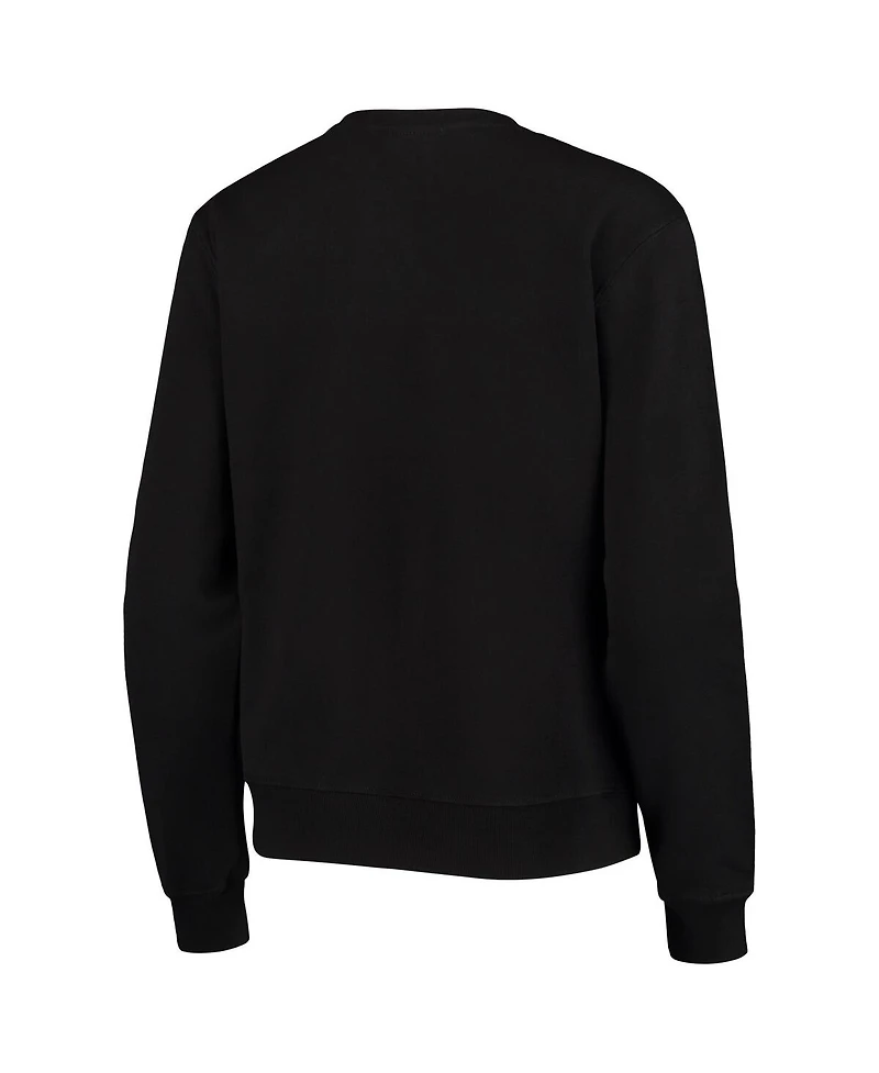 Women's Colosseum Black Nebraska Huskers Campanile Pullover Sweatshirt