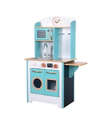 Teamson Kids - Little Chef Santos Retro Play Kitchen - Aqua/Wood