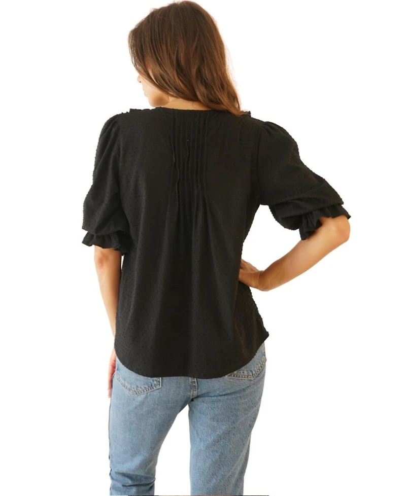 Paneros Clothing Women's Cotton Chloe Shirt Navy