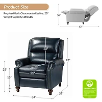 Franco Genuine Leather Manual Recliner