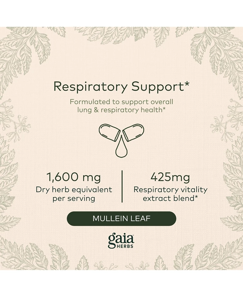 Gaia Herbs Mighty Lungs - Lung Support Supplement to Help Maintain Overall Lung & Respiratory Health