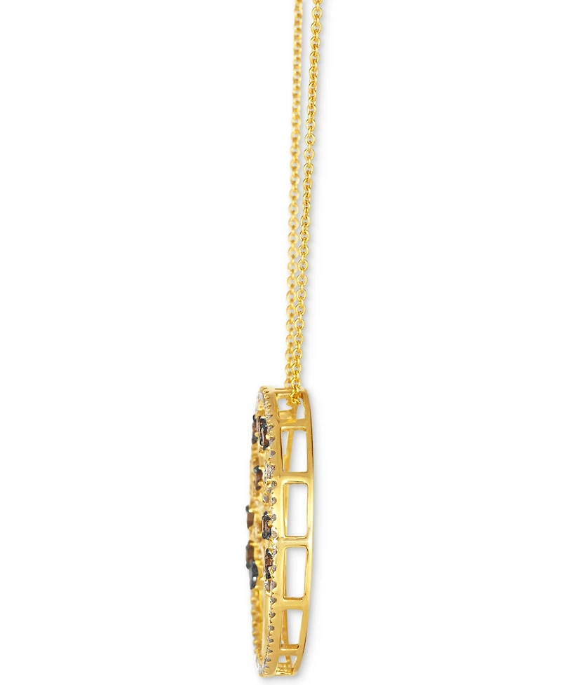 Le Vian Chocolate Diamond & Nude Diamond Tree Adjustable 20" Pendant Necklace (3/4 ct. t.w.) in 14k Gold