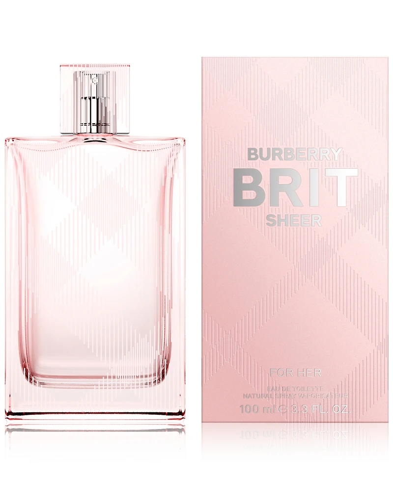 Burberry Brit Sheer Eau de Toilette Spray, 3.3 oz.