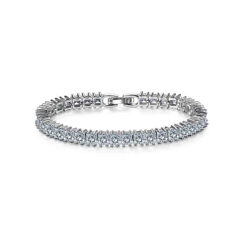 Princess Cut Cubic Zirconia Tennis Bracelet