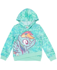 My Little Pony Rainbow Dash Girls French Terry Pullover Crossover Hoodie Toddler to Big Kid