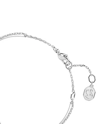 Swarovski Rhodium-Plated Baguette Crystal Infinity Double-Row Bangle Bracelet