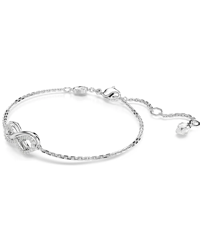 Swarovski Rhodium-Plated Pave Infinity Link Bracelet