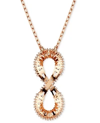 Swarovski Rose Gold-Tone Mixed Crystal Infinity Pendant Necklace, 15" + 2-3/4" extender