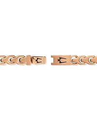 Bulova Rose Gold-Tone Ip Stainless Steel Link Bracelet