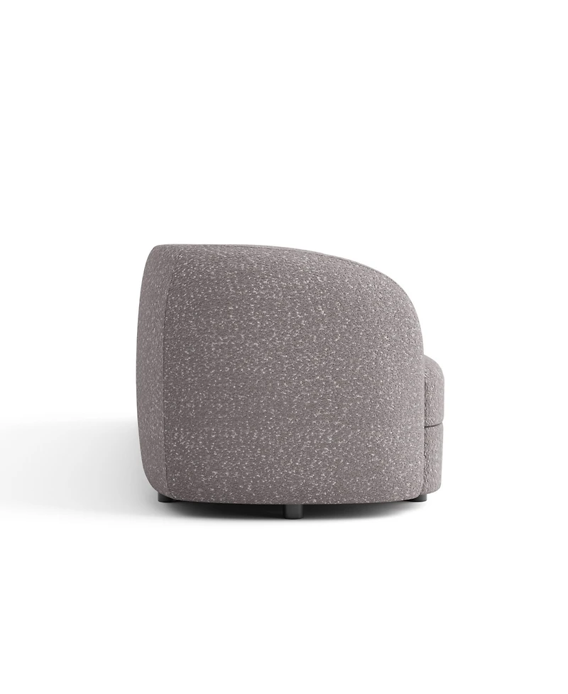 Isabella 63" Boucle Fabric Curved Loveseat