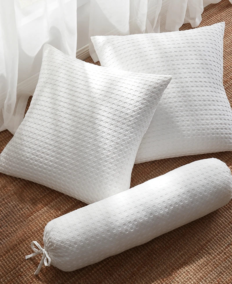 Dkny Pure Waffle Bolster Decorative Pillow, 12" x 36"