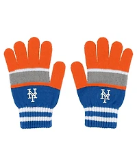 Women's Wear by Erin Andrews New York Mets Stripe Glove and Scarf Set