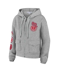 Women's Wear by Erin Andrews Gray St. Louis Cardinals Full-Zip Hoodie