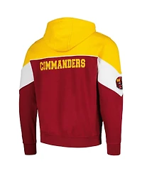 Men's Starter Burgundy, Gold Washington Commanders Running Back Full-Zip Hoodie