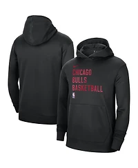 Men's and Women's Nike Black Chicago Bulls 2023/24 Performance Spotlight On-Court Practice Pullover Hoodie