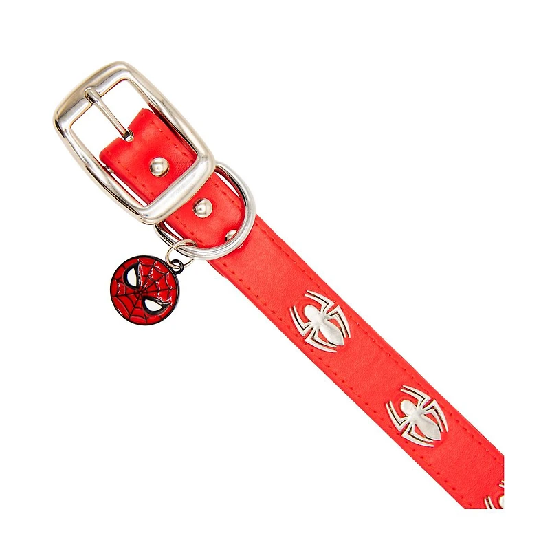 Dc Comics Pet Collar, Faux Leather Dog Spider Man