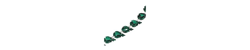 Sohi Women's Green Teardrop Bling Necklace