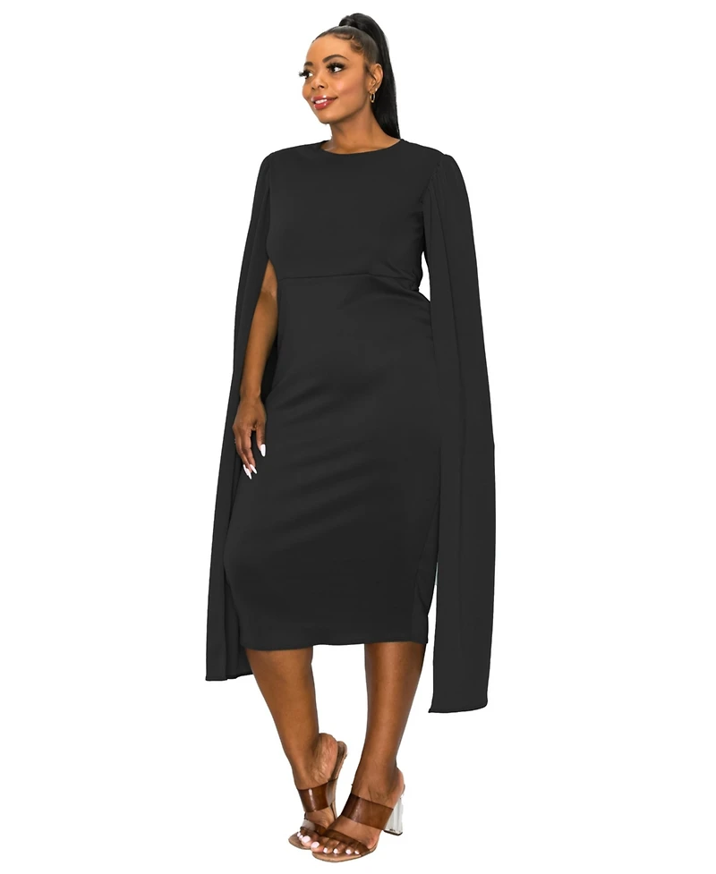 L I V D Plus Naomi Cape Dress