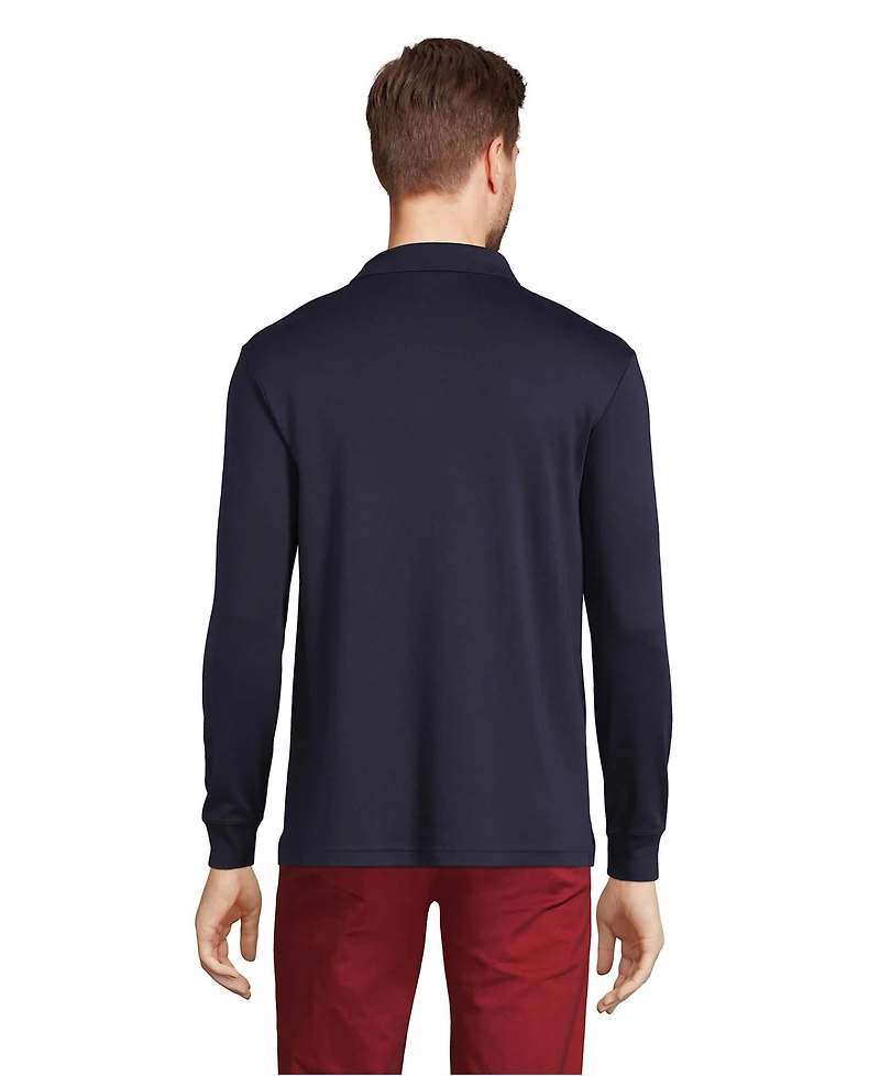 Lands' End Big & Tall Long Sleeve Cotton Supima Polo Shirt