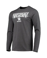 Men's Concepts Sport Royal, Heathered Charcoal Distressed Kentucky Wildcats Meter Long Sleeve T-shirt and Pants Sleep Set