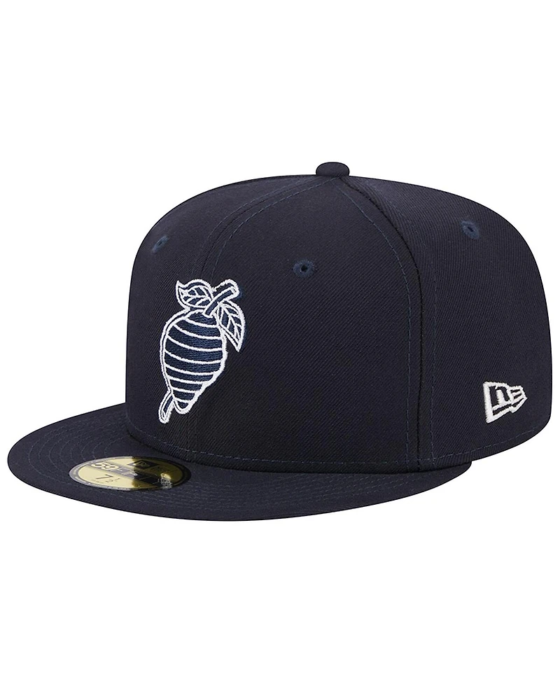 Men's New Era Navy Charlotte Knights Theme Nights Black Hornets 59FIFTY Fitted Hat