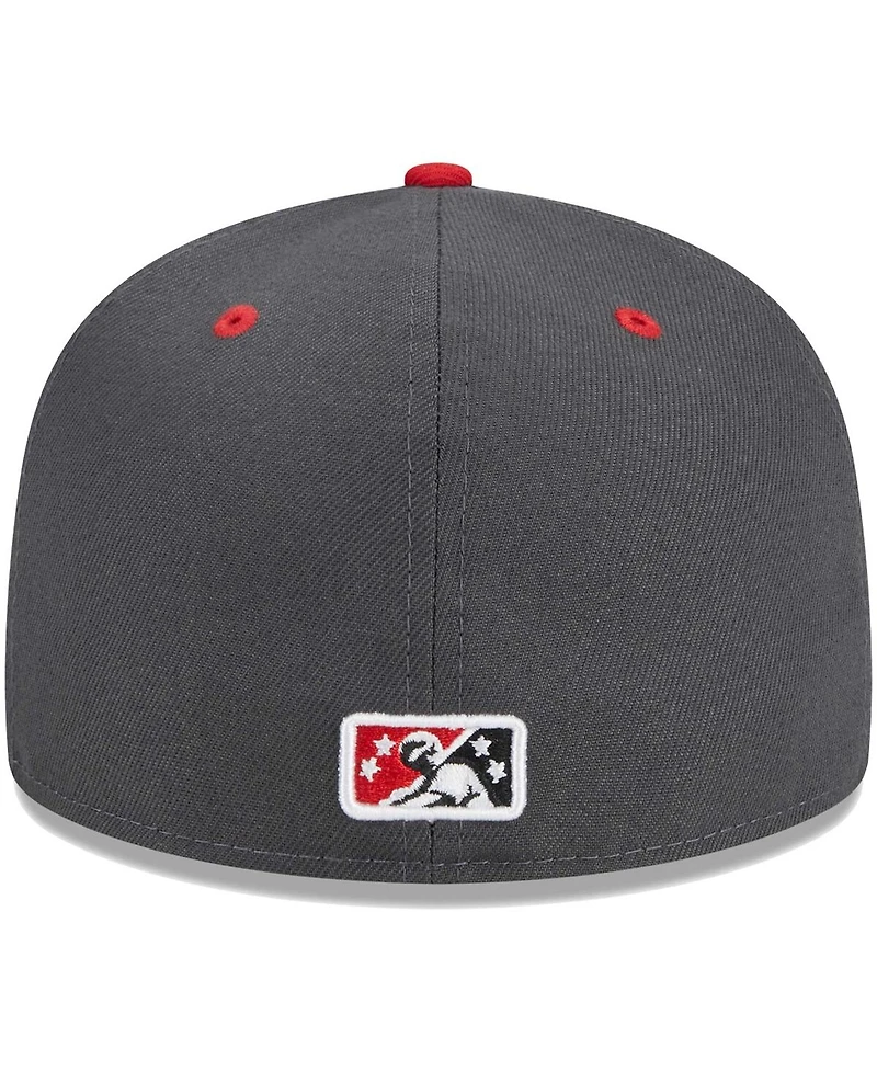 Men's New Era Gray Cedar Rapids Kernels Theme Nights Cedar Rapids Mat Grapplers 59FIFTY Fitted Hat