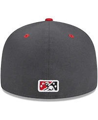Men's New Era Gray Cedar Rapids Kernels Theme Nights Cedar Rapids Mat Grapplers 59FIFTY Fitted Hat