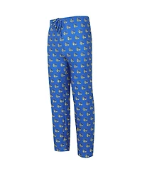 Men's Concepts Sport Royal Golden State Warriors Allover Logo Print Gauge Sleep Pants