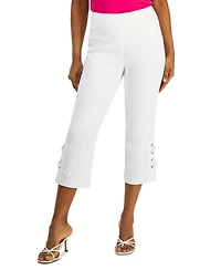 Jm Collection Petite Side-Lace-Up Capri Pants, Created for Macy's