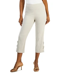 Jm Collection Petite Side-Lace-Up Capri Pants, Created for Macy's