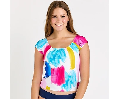 Calypsa Women's Zoey Crop Swim Top