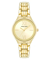 Anne Klein Women's Quartz Round Gold-Tone Alloy Watch, 28mm