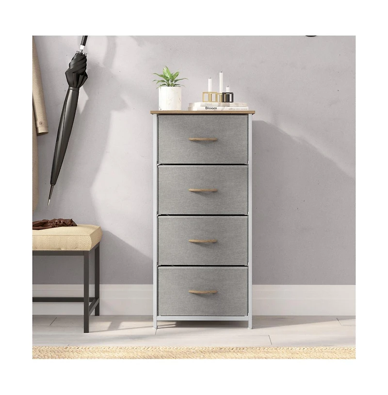Marley 4 Drawer Storage Dresser With Cast Iron Frame