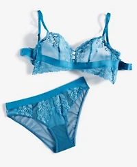 B.Temptd Womens Opening Act Lacey Sheer Lingerie Bralette Cheeky Underwear