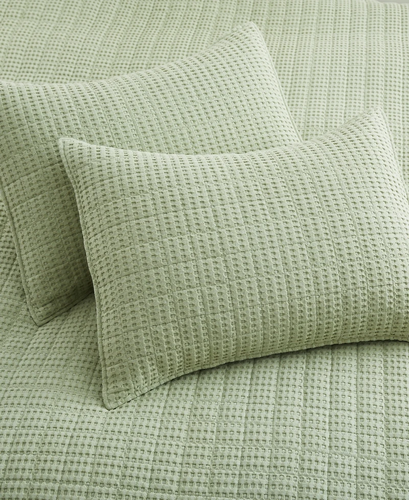 Levtex Mills Waffle Textured 3-Pc. Quilt Set, Full/Queen