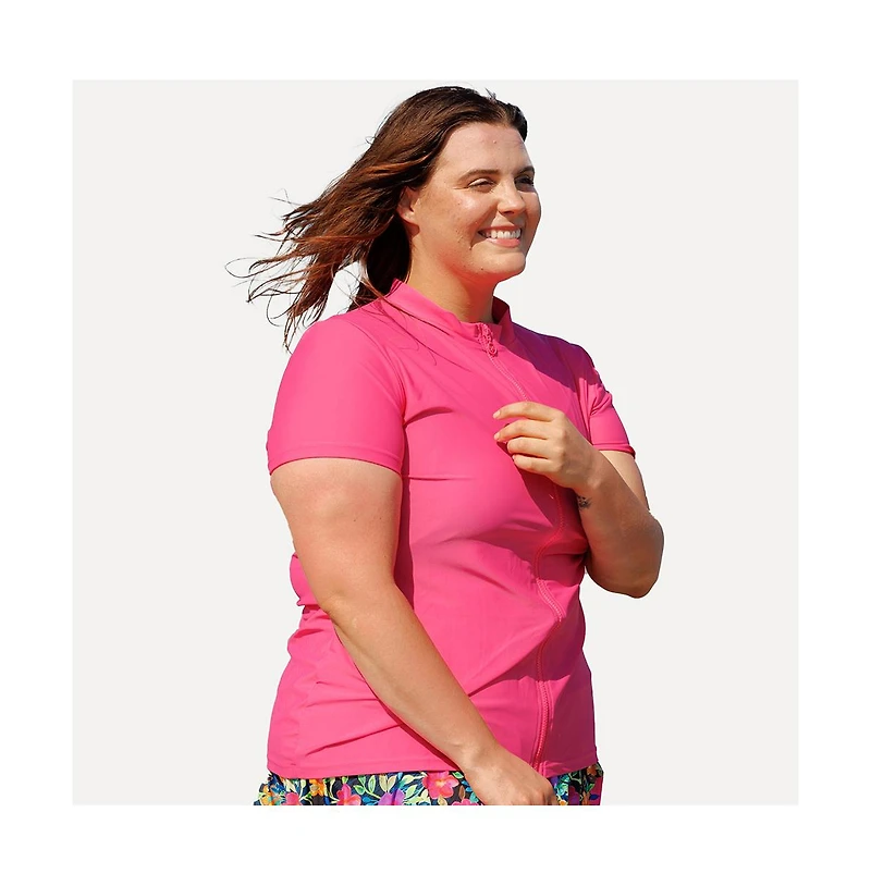 Calypsa Women's Full-Zip Adele Swim Top