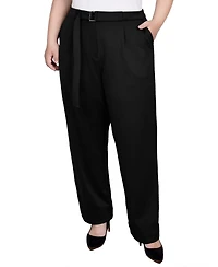 Ny Collection Plus Belted Scuba Pants