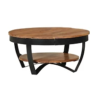 Coffee Table 25.6"x25.6"x12.6" Solid Acacia Wood