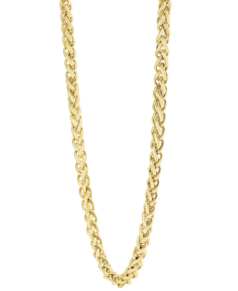 Blackjack Men's Wheat Link 24" Chain Necklace in Stainless Steel