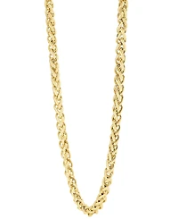 Blackjack Men's Wheat Link 24" Chain Necklace in Stainless Steel