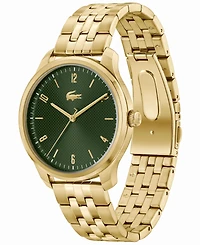 Lacoste Men's Lisbon Quartz Gold-Tone Stainless Steel Bracelet Watch 42mm