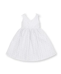 Hope & Henry Girls' Sleeveless Bow Shoulder Swing Dress