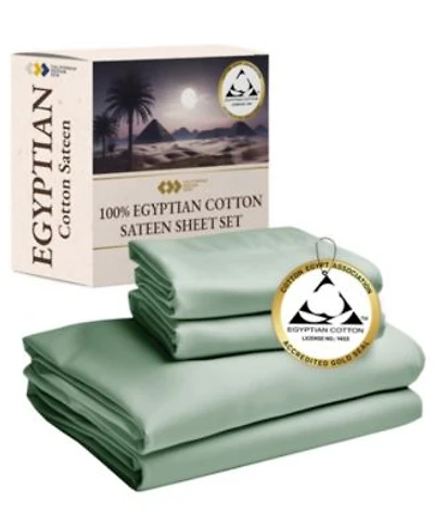 100 Egyptian Cotton Sheets Full Sateen Set. These Luxury Bed Sheets Set Bear The Official Gold Seal Of Authenticity From Egyptian Cotton Association.