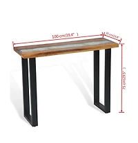 Console Table Teak 39.4"x13.8"x29.5"