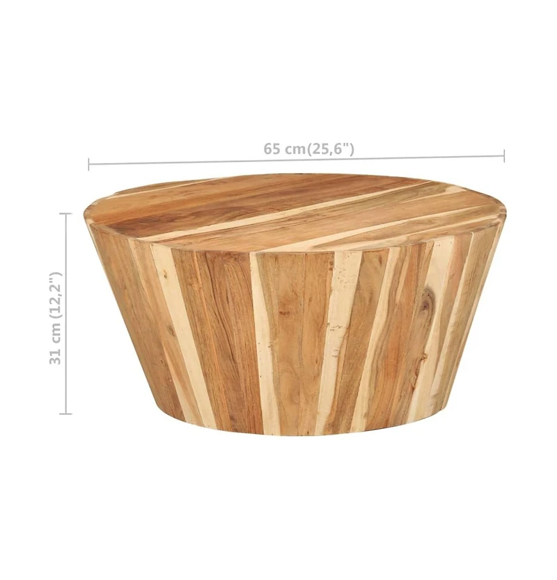 Coffee Table ˜25.6"x12.2" Solid Acacia Wood