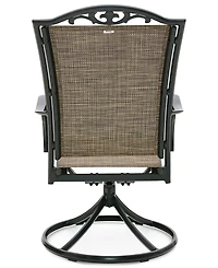 Wythburn Mix and Match Filigree Sling Outdoor Swivel Chair, Created for Macy's
