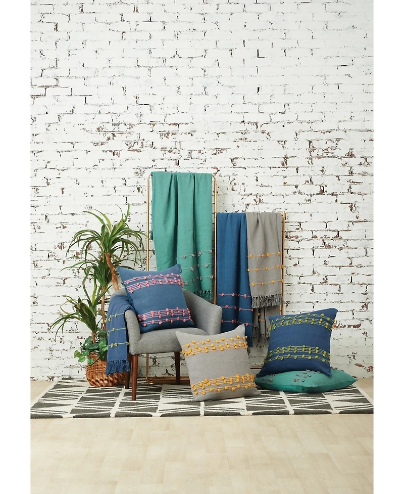 50" x 60" Tabb Surf & Boulder Super Soft Cozy Accent Throw Blanket