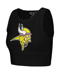 Women's Black Minnesota Vikings Leggings and Midi Bra Set